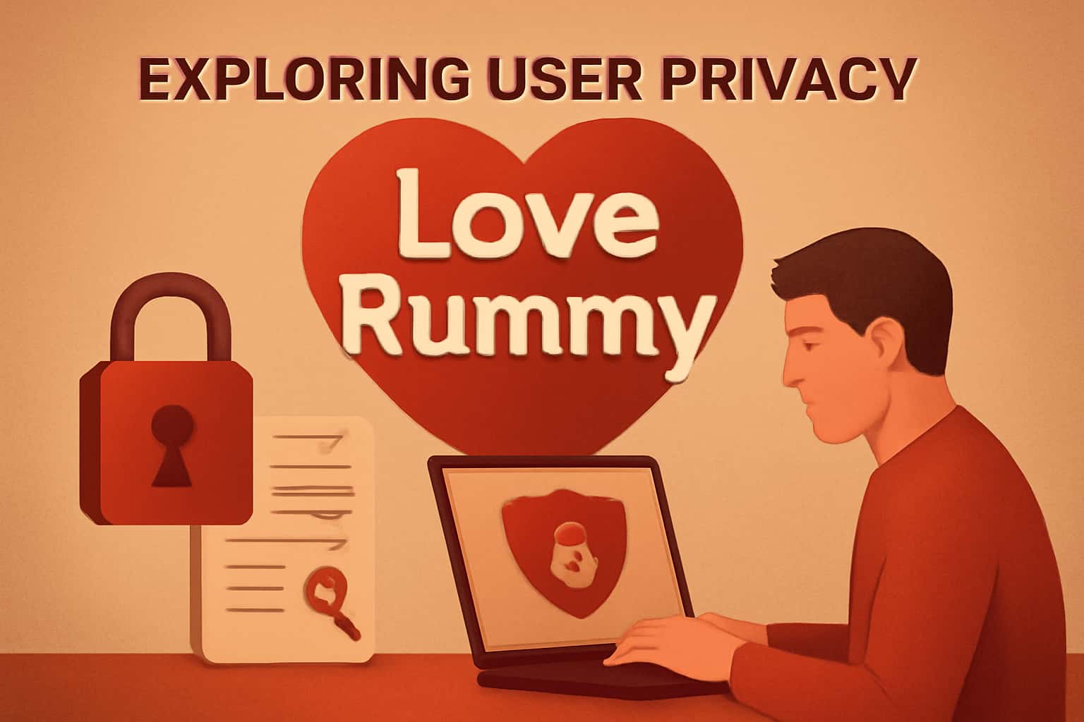 An informative illustration on user privacy in the Love Rummy app.
