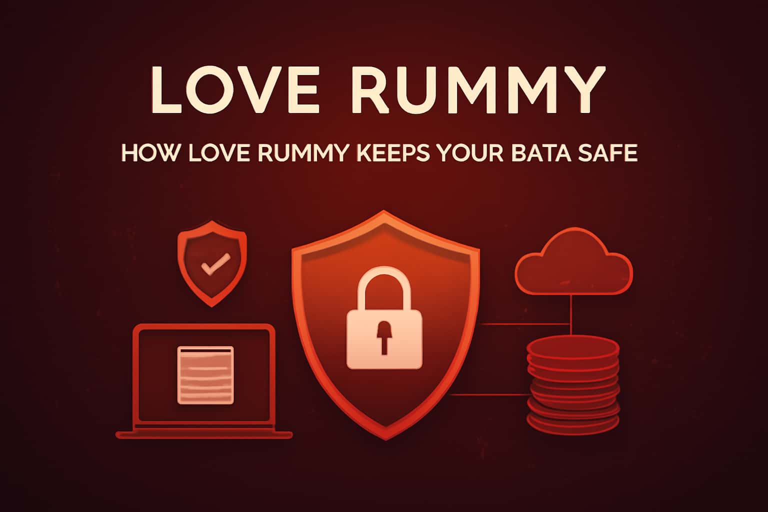 An illustration depicting data security measures taken by Love Rummy.