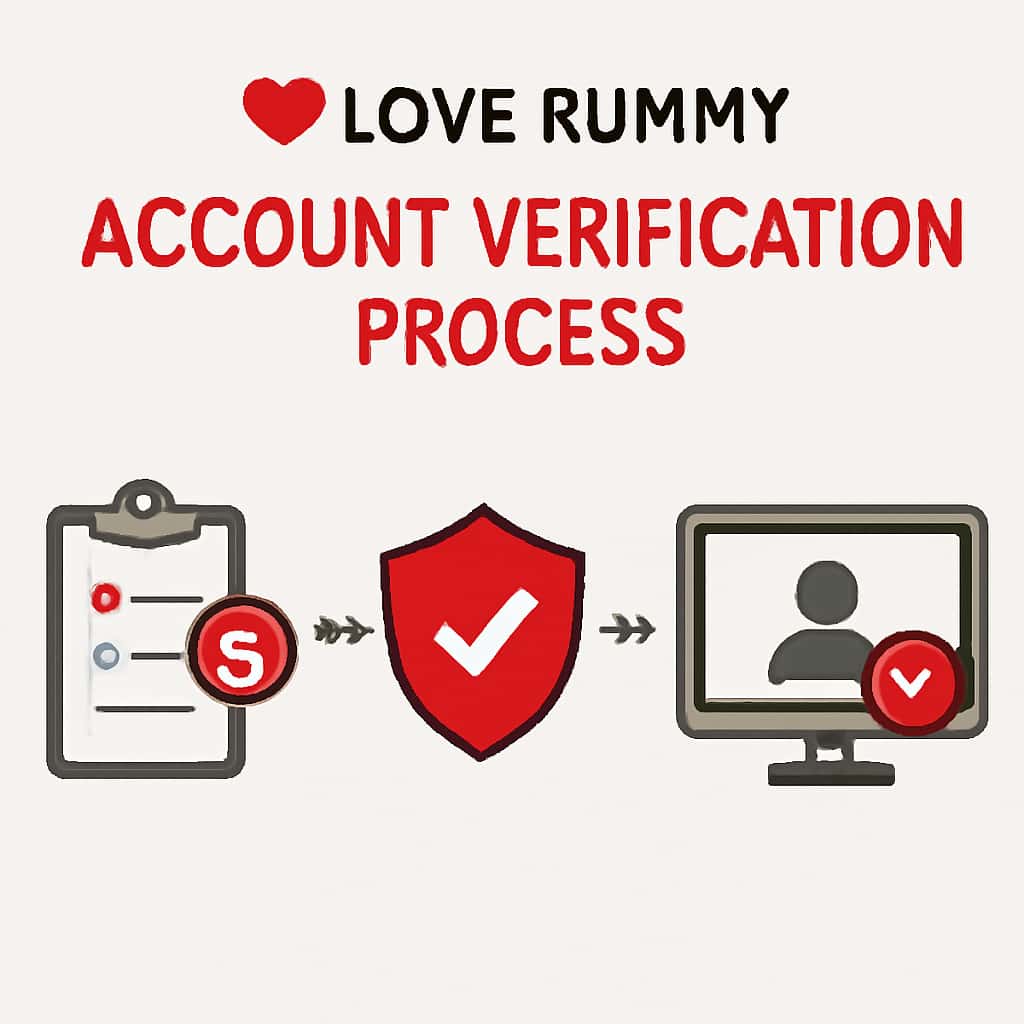 Diagram illustrating the Love Rummy Account Verification Process.
