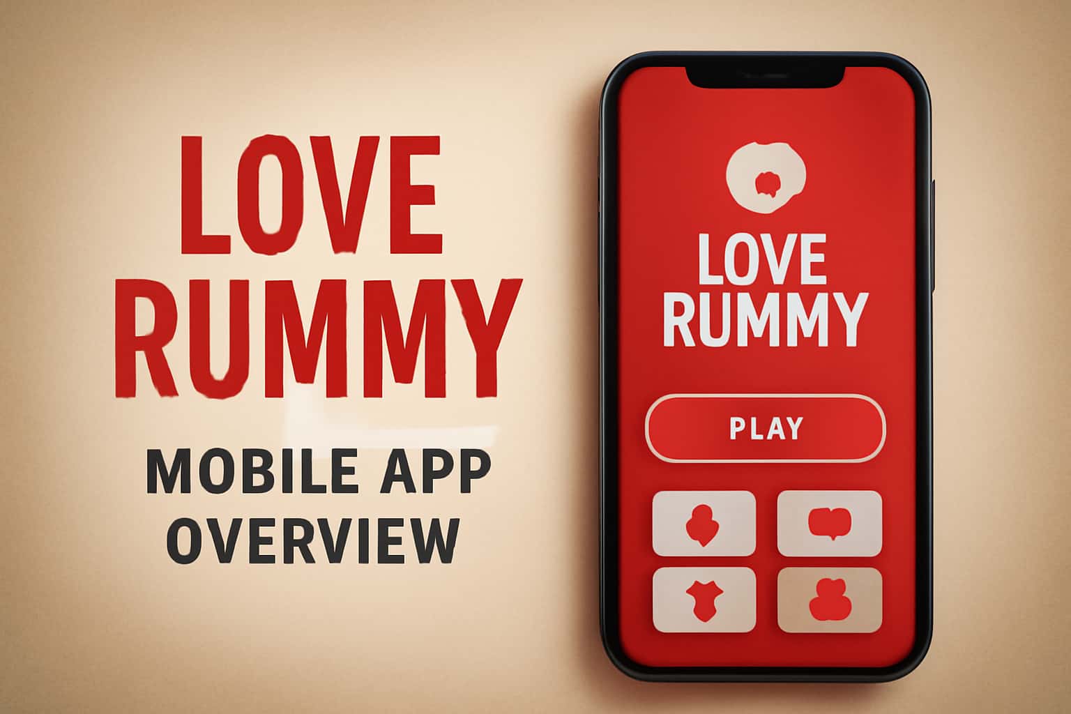 Informative visual representation of the Love Rummy Mobile App Overview.