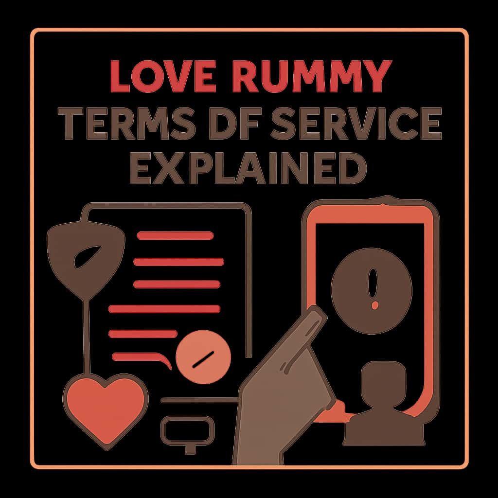 An educational diagram on Love Rummy Terms of Service.