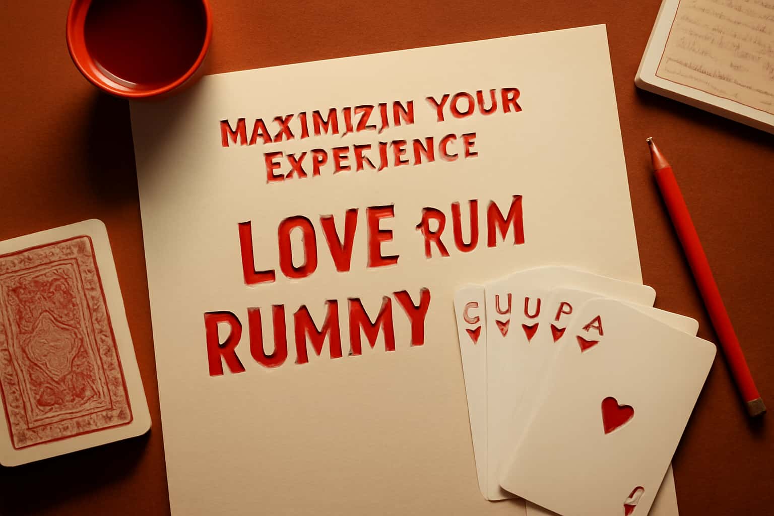 A modern depiction of maximizing gameplay in the Love Rummy app, featuring the text 'Love Rummy'.