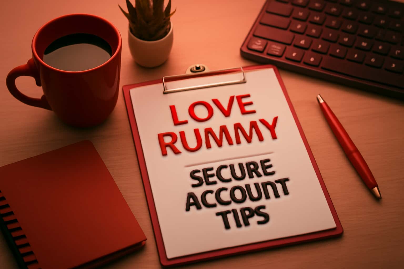 Illustration showcasing secure account practices for Love Rummy.