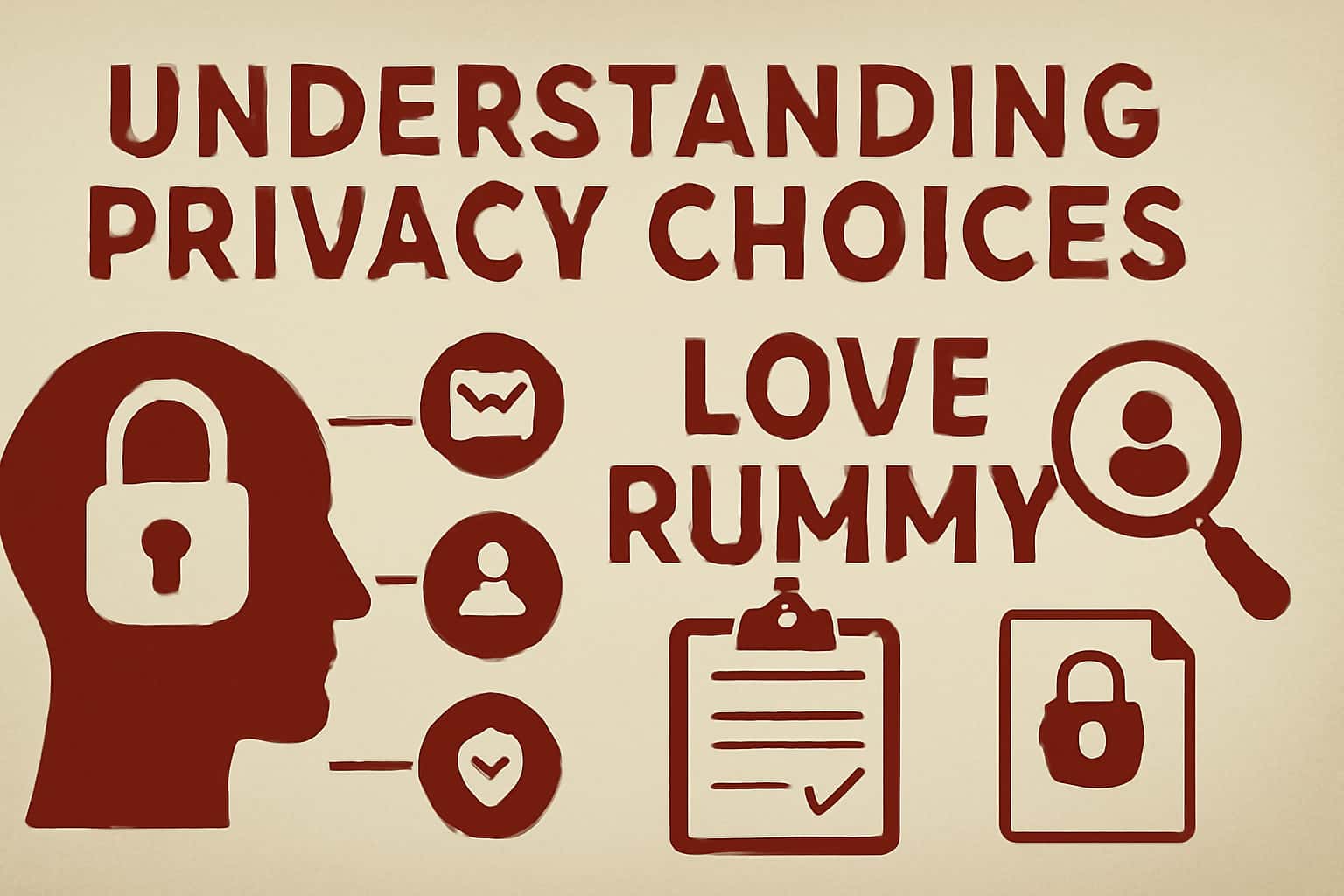 An informative graphic showcasing privacy choices related to Love Rummy.