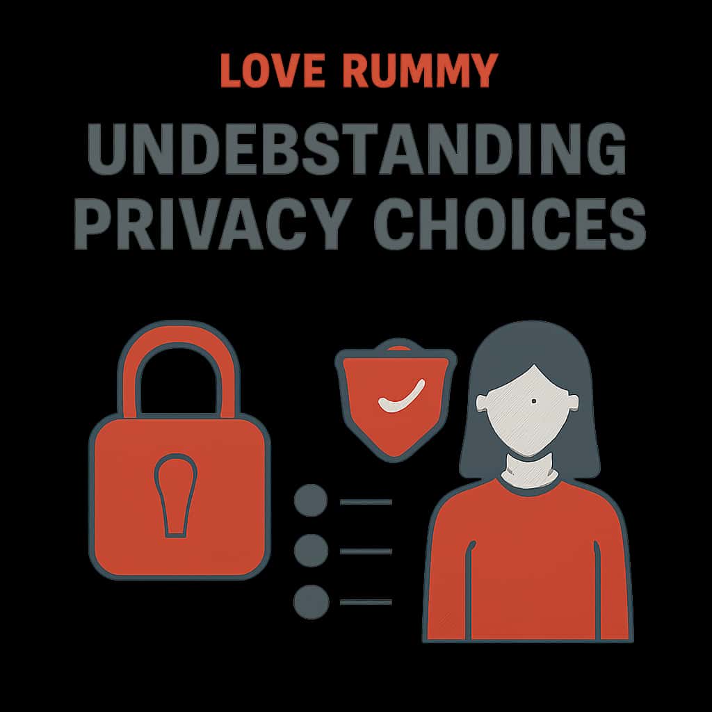 An educational diagram illustrating privacy options in Love Rummy.