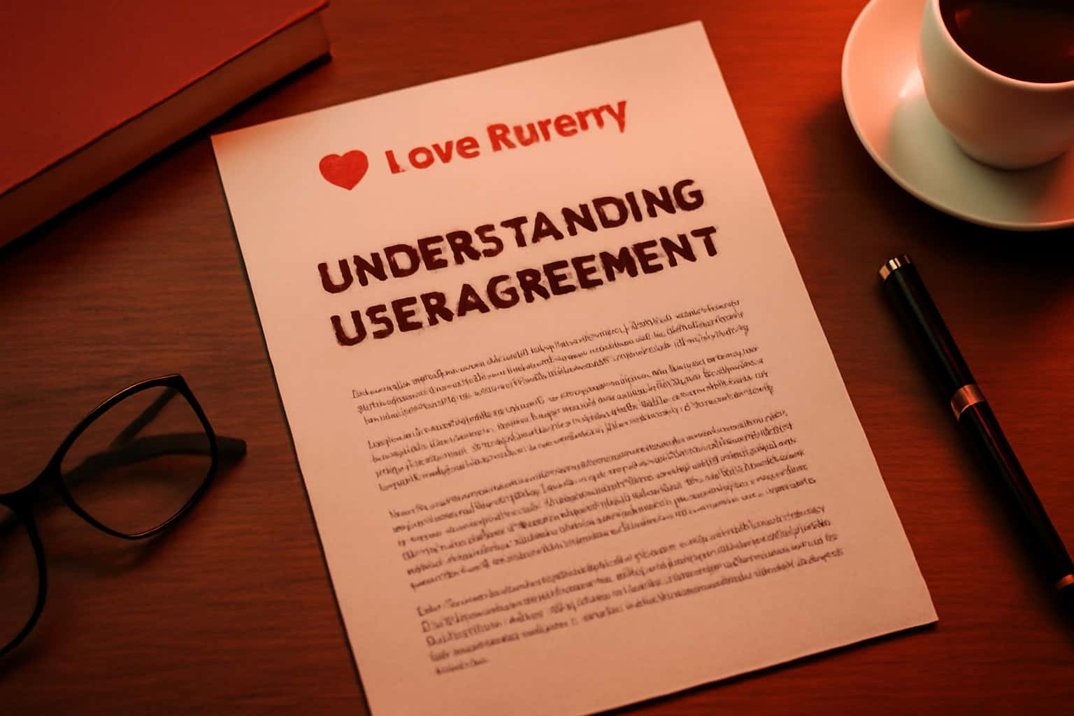 An informative visual representation discussing the Love Rummy User Agreement.